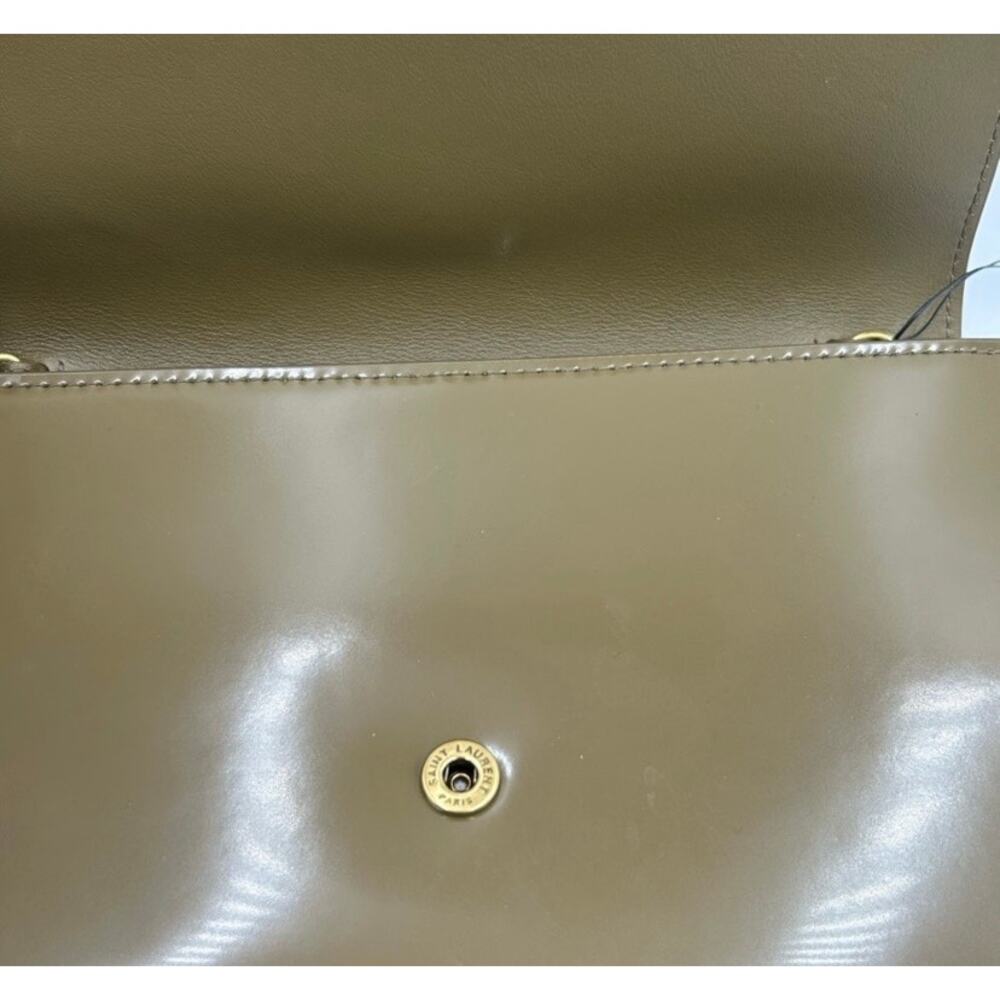Saint Laurent Ysl Tan Leather Clutch/chain wallet made in Italy - Picture 6 of 11